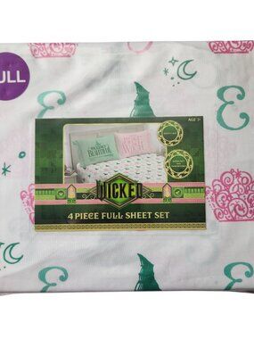 Wicked Musical 4pc Full Sheet Set Elphaba & Glinda New